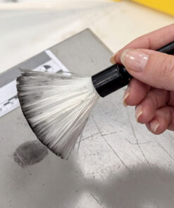 Alternative view of Fingerprint Brush, hair fiberglass and feather