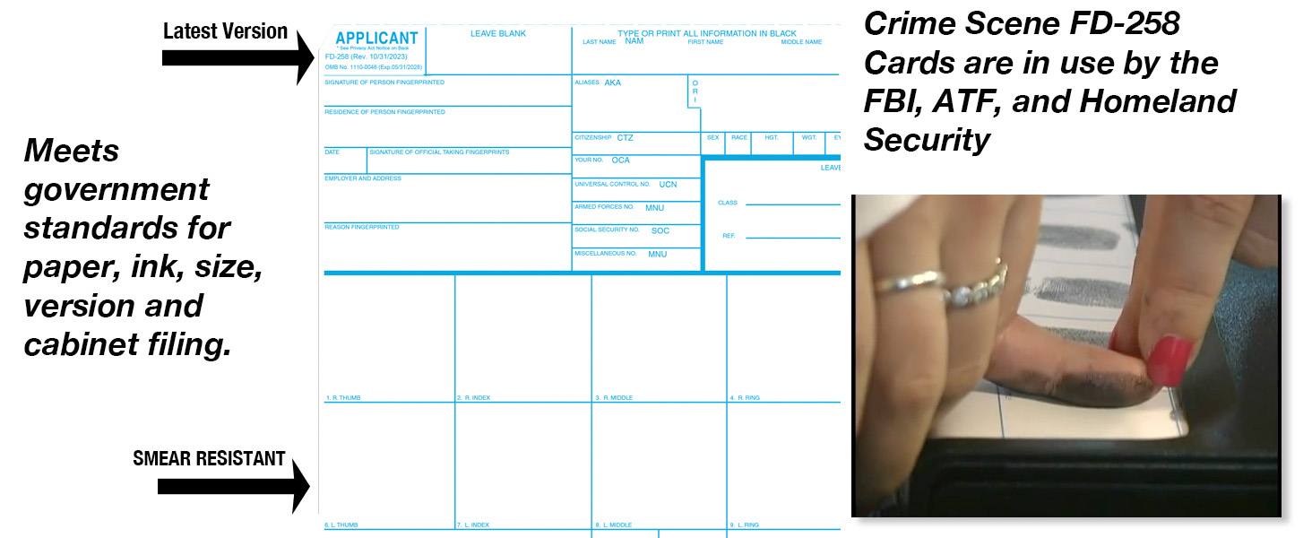 Complete Fingerprinting Kit: Ink, Cards, Holder and Base - Image 11