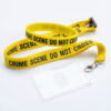 wrist strap and crime scene lanyard